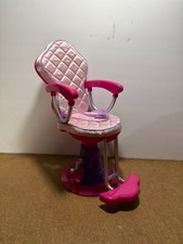CADEIRA DE SALÃO DE BELEZA PARA BONECA 18" ALTURA AJUSTÁVEL GIRATÓRIA ROSA CADEIRA ENERTEC comprar usado  Enviando para Brazil