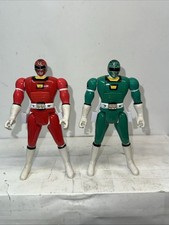 Red & Green Ranger Flip Head Power Ranger Turbo Bandai 6" 1997 comprar usado  Enviando para Brazil