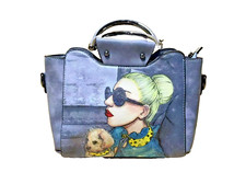 Borsa mano blu usato  Gambolo
