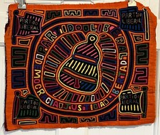 Vintage Panamá Kuna Molas Tapeçaria Têxtil Indiana Arte Folclórica Partido Liberal, usado comprar usado  Enviando para Brazil