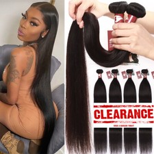 Pacotes de cabelo 100% virgem tece costura brasileira reta longa #cabelo humano preto comprar usado  Enviando para Brazil