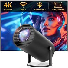 Mini Projetor CLOKOWE 4K com WiFi 6 Bluetooth, 180° e Auto Keystone -200" Max comprar usado  Enviando para Brazil