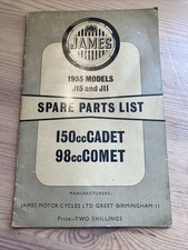 Lista de piezas de repuesto para motocicleta James 1955 J15 J11 Cadet Comet  segunda mano  Embacar hacia Mexico