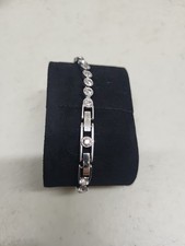 Pulseira de tênis Swarovski corte redondo, branca nova sem etiquetas, usado comprar usado  Enviando para Brazil