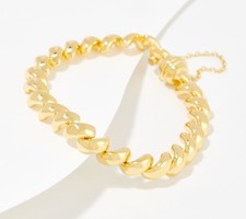 Pulseira italiana folheada a ouro polida San Marco, 7-1/2" comprar usado  Enviando para Brazil