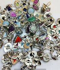¡VENTA A GRANEL! Mezcla de anillos de piedras preciosas lote al por mayor 5 piezas anillo enchapado en plata de ley 925 segunda mano  Embacar hacia Mexico