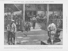 GUERRA RUSSO-JAPONESA Prisioneiros russos em Matsuyama - Estampa antiga 1904 comprar usado  Enviando para Brazil