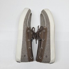 Sapatos de barco SPERRY Top Sider Tuck tecido marrom couro espuma com memória meninos tamanho 5M comprar usado  Enviando para Brazil