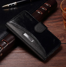 ETUI FOLIO A RABAT SAMSUNG GALAXY S6 EDGE NOIR GRAINÉ ECO-CUIR (PU) na sprzedaż  Wysyłka do Poland