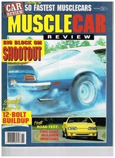 REVISÃO DE CARRO MUSCULAR -NOVEMBRO DE 1987-2 ASSENTOS MCLAREN MUSTANG-BIG BLOCK GM SHOOTOUT comprar usado  Enviando para Brazil