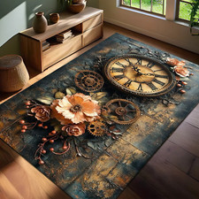 Tapete mecânico steampunk – Engrenagens e flores vintage para decoração retrô para casa, usado comprar usado  Enviando para Brazil