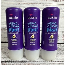 Lote de 3 condicionadores profundos Aussie 3 Minute Miracle Moist óleo de abacate e jojoba, usado comprar usado  Enviando para Brazil