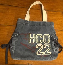 Bolsa tote Hollister vintage gaivota azul HCO 22 Y2K estilo carga arrastada desgastada comprar usado  Enviando para Brazil