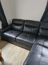 Black italian leather for sale  MANCHESTER