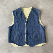 Vintage denim gilet for sale  HUDDERSFIELD