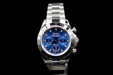 Seikmod Chronomaster Blue Dial Sapphire Steel Chronograph Quartz 40mm comprar usado  Enviando para Brazil