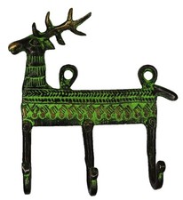 Gancho para cabide de parede em forma de veado estilo antigo feito à mão latão maciço comprar usado  Enviando para Brazil