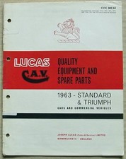 Lucas standard triumph for sale  LEICESTER