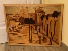 Quadro intarsiato legno usato  Castel d'Aiano