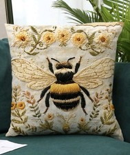 Bee flowers cushion for sale  NEWTOWN