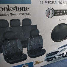 Conjunto de capa de assento automotivo Brookstone couro sintético preto 11 peças frete grátis , usado comprar usado  Enviando para Brazil