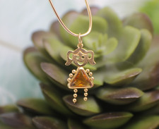 Pingente triplo de ouro amarelo 14K novembro pedra do nascimento menina cristal crianças berloque comprar usado Pingente triplo de ouro amarelo 14K novembro pedra do nascimento menina cristal crianças berloque comprar usado  Enviando para Brazil