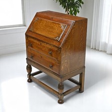 Oak bureau fitted for sale  HALSTEAD