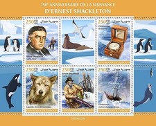Folha de selo ERNEST SHACKLETON Antarctic Polar Explorer MNH 5v (2024 Djibouti) comprar usado  Enviando para Brazil