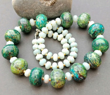 Chrysocolla amazonite rondelle for sale  UK