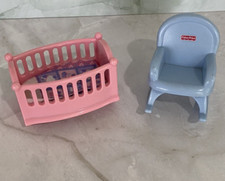 Berço e cadeira de balanço Fisher Price Loving Family berço berço cama berço berço comprar usado  Enviando para Brazil