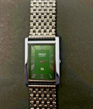 RARO VERDE Vintage Seiko Slim Quartz Relógio de Pulso Masculino - FRETE GRÁTIS comprar usado  Enviando para Brazil