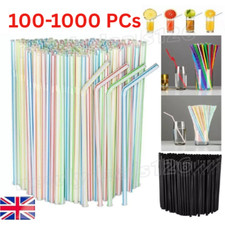 Multicolor straws flexible for sale  BOLTON