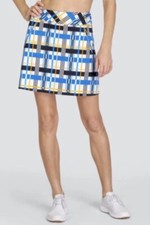 TAIL Darby Golf SKORT L Grande Xadrez Azul Dourado Amarelo Saia Golfcore Alto comprar usado  Enviando para Brazil