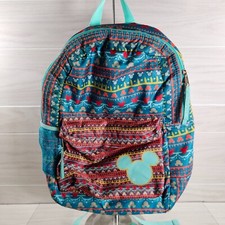 Mochila escolar de náilon autêntica Mickey Ears parques da Disney verde-azulado boêmia comprar usado  Enviando para Brazil