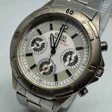 Antigo Relógio de Quartzo Guess Unissex 50m Prata Cronógrafo Analógico Nova Bateria 7,25" comprar usado  Enviando para Brazil