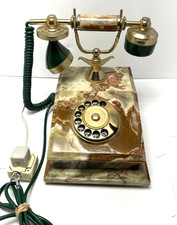 Vintage Mostrador Rotativo Telefone Mármore Ônix Bronze Telefone Doméstico Decoração Retrô comprar usado  Enviando para Brazil