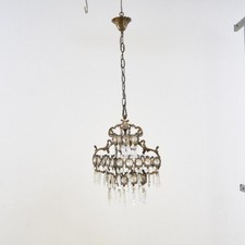 Lampadario metallo vetro usato  Ferrara