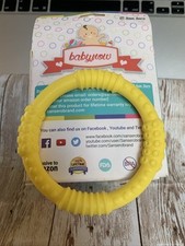 Baby Pacifier Yellow Teething Ring Silicone Soother Dummy Chew Teether Toy comprar usado  Enviando para Brazil