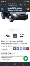 Carro elétrico infantil bateria 12 V Mercedes Slc 300 ótimo estado comprar usado  Enviando para Brazil