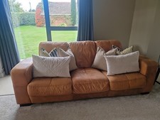 Seater tan analine for sale  WARE
