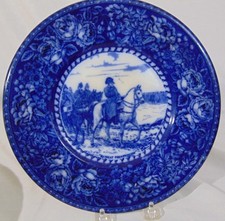 Usado, Placa azul histórica F&VI Staffordshire Napoleão retiro de Moscou comprar usado  Enviando para Brazil
