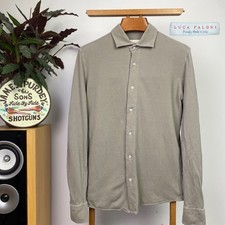 Camisa polo Luca Faloni 15,5 pol. (39 cm) algodão manga longa pedra piquet casual comprar usado  Enviando para Brazil
