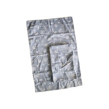 Par de fundas de almohada de cabaña 100 % algodón azul blanco flores 2 horas FUENTE DE LINO segunda mano  Embacar hacia Mexico