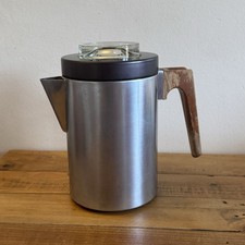 Fogão pirâmide vintage topo café coador cabo de teca retrô feito na Inglaterra comprar usado  Enviando para Brazil