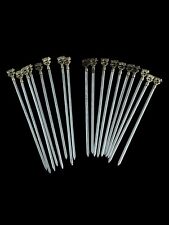 Antigo conjunto de 18 espetos turcos de aço inoxidável para churrasco aço e latão PIG 8 12”/10 10,5” comprar usado  Enviando para Brazil