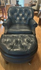 Blue leather chair for sale  Bradenton