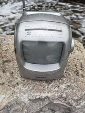 Mini TV portátil Premier, TV prata vintage e receptor de rádio, TV piquenique comprar usado  Enviando para Brazil