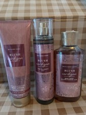 BATH AND BODY WORKS Różowy kardigan Krem do ciała, mgła do mycia ciała i frag, używany na sprzedaż  Wysyłka do Poland