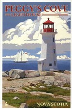 Veleiro Peggy's Cove Lighthouse Nova Escócia Canadá, Peggy's Point LH - Cartão postal comprar usado  Enviando para Brazil