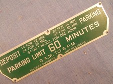 Placa de tempo 60 minutos Michaels arte bronze medidor de estacionamento usado EUA, usado comprar usado  Enviando para Brazil